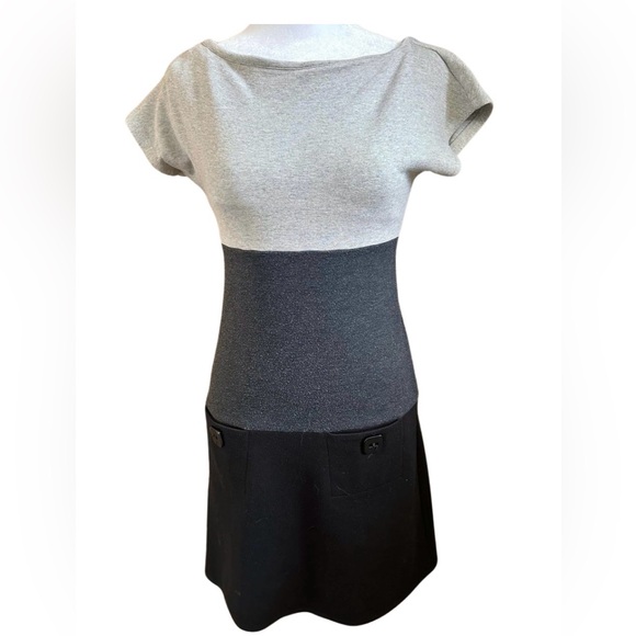 🖤Bailey 44 Gray & Black Color Block Jersey Dress | Size S🖤 - Picture 1 of 4